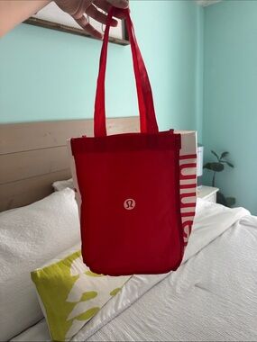 lululemon athletica Bright Red Logo Tote